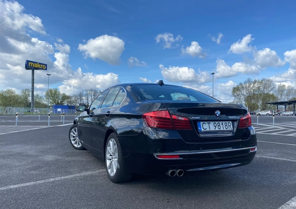 BMW Seria 5 cena 63500 przebieg: 260000, rok produkcji 2014 z Toruń małe 67